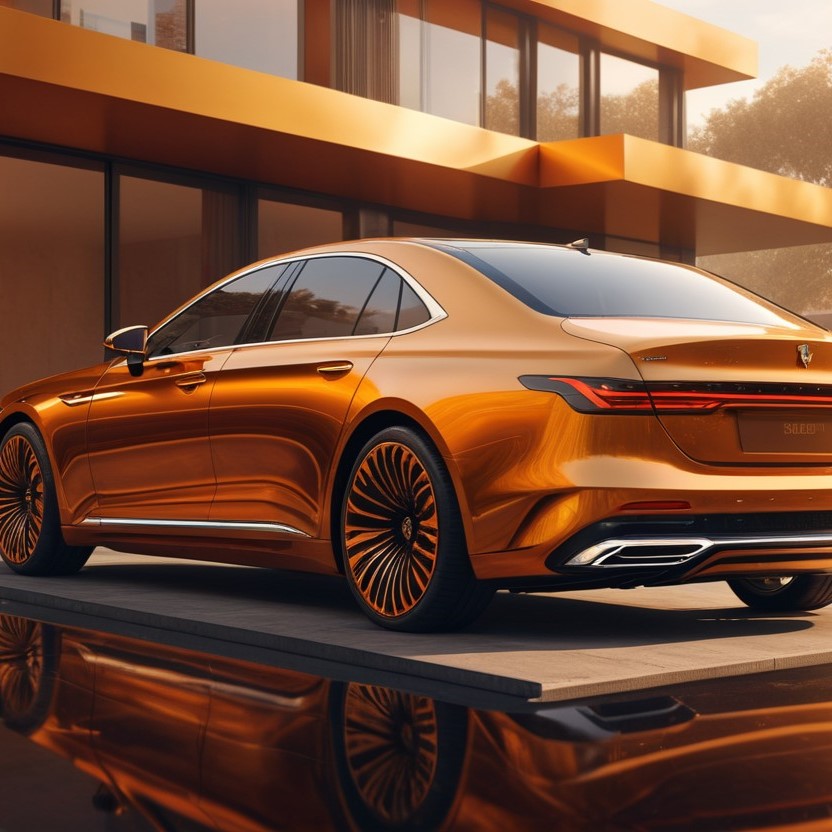 Orange Ceramic Car 2