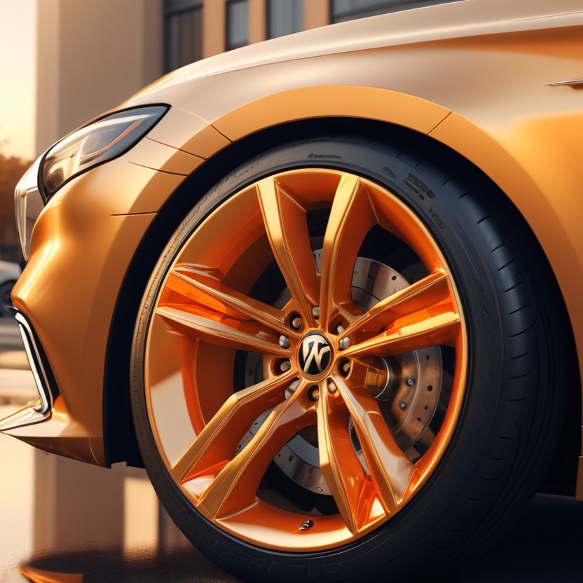 Orange Ceramic Car Wheel