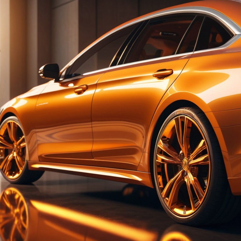 Orange Ceramic Car Window